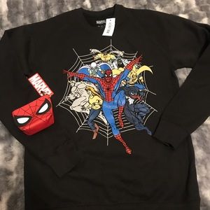 Spider man sweatshirt XS and coin purse